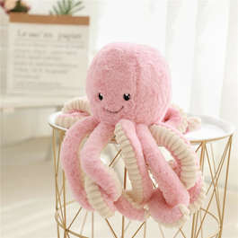 Octopus Осьминог мягкая игрушка, розовая (40cm)