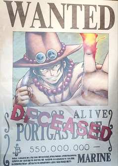 One Piece Ванпис плакат А3 Эйс (ориг.)