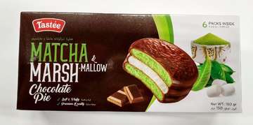 Tastee Matcha Marshmallow Chocolate Pie печенье бисквитное со вкусом зеленого чая