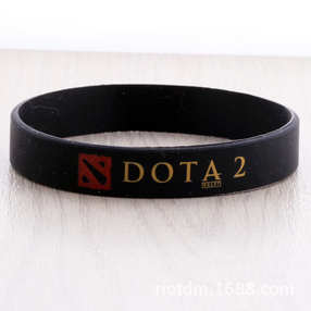 Dota 2 silicone black bracelet Дота 2 силиконовый черный браслет