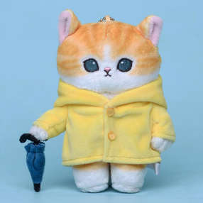 Neko Котик в плаще с зонтиком мягкая игрушка