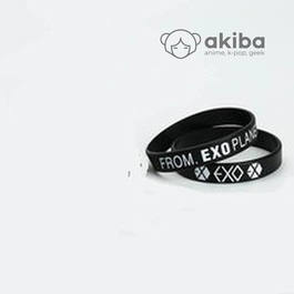 EXO silicon bracelace Black Экзо Силиконовый Браслет