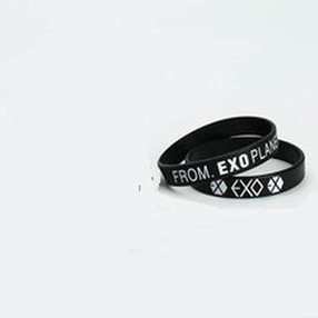 EXO silicon bracelace Black Экзо Силиконовый Браслет