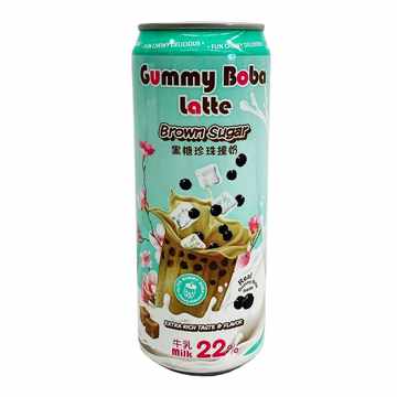 O's Bubble Gummy Boba Latte - Brown Sugar напиток, 470 мл