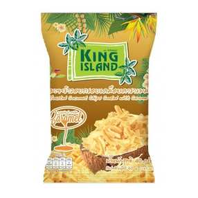 King Island Coconut Chips Coated With Caramel Кокосовые Чипсы Покрытые Карамелью