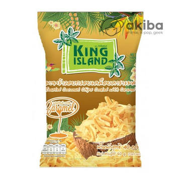 King Island Coconut Chips Coated With Caramel Кокосовые Чипсы Покрытые Карамелью