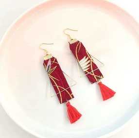 Japanese style earrings F сережки