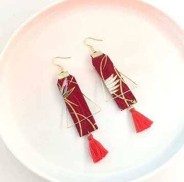 Japanese style earrings F сережки