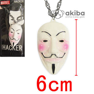 V for Vendetta (Guy Fawkes Anonymous) necklace