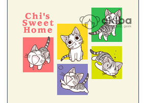 Chi's Sweet Home Милый дом Чи коврик для мыши