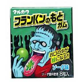 Marukawa Frankenstein Gum Марукава Франкенштейн Жевательная Резинка Окрашивающая Язык Вкус Газировки