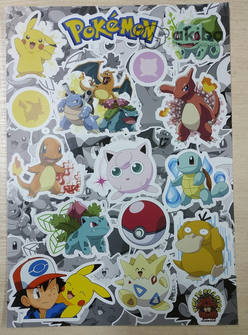 Виниловые стикеры формата А4 Pokemon Покемон А