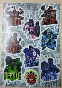 Виниловые стикеры формата А4 Mortal Kombat