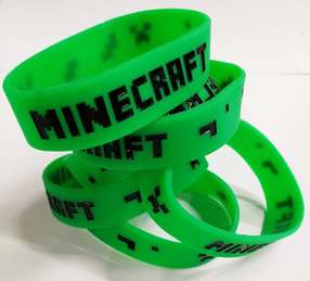 Minecraft Майнкрафт силиконовый браслет, зеленый