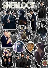Виниловые стикеры формата А4 Sherlock Шерлок