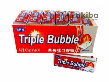 Жевательная резинка Triple Bubble со вкусом Клубники, 13,5 г
