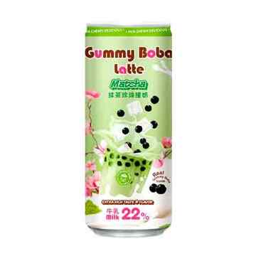 O's Bubble Gummy Boba Latte - Latte Matcha напиток, 470 мл