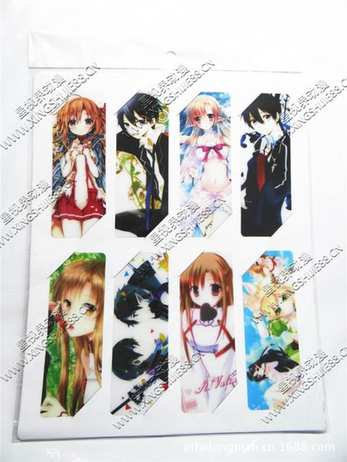 Sword Art Online Bookmark Мастера Меча Онлайн Закладки (Цена за 1 из 8 штук)