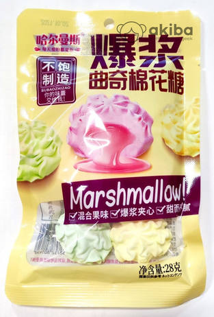 Bubaozhizao Marshmallow! маршмеллоу с жидким центром, ассорти вкусов, 28 гр