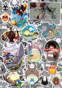 Виниловые стикеры формата А4 Miyazaki