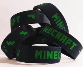 Minecraft Майнкрафт силиконовый браслет, черный
