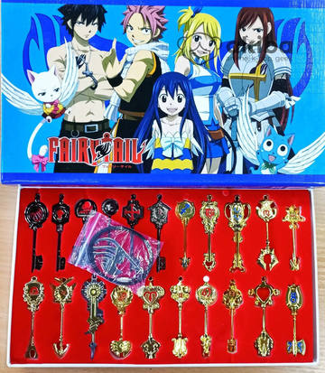 Fairy Tail 18 keys set Хвост феи набор из 21 ключа + кулон