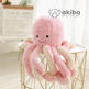 Octopus Осьминог мягкая игрушка, розовая (18cm)