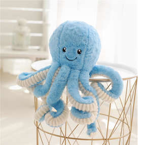 Octopus Осьминог мягкая игрушка, голубая (40cm)