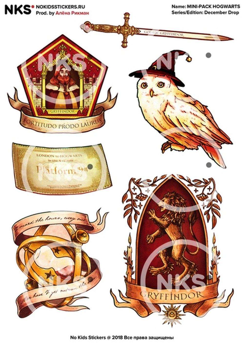 Стикеры NKS mini Hogwarts 4 Гриффиндор