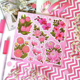 NKS Q-pack Pink Flowers