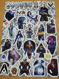Виниловые стикеры формата А4 Mass Effect 