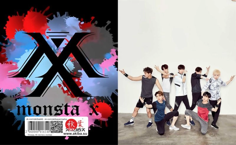 Тетрадь 48 листов в клетку Monsta X [TKp_MonX_002S]