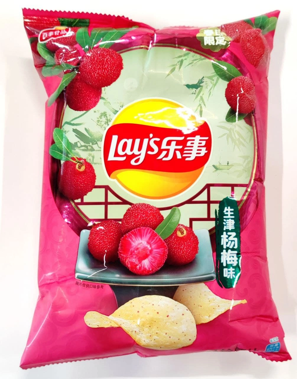 Lay's чипсы со вкусом клубники янгмей, 70гр