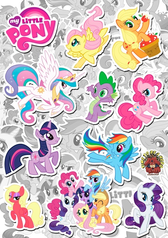 Виниловые стикеры формата А4 My Little Pony 