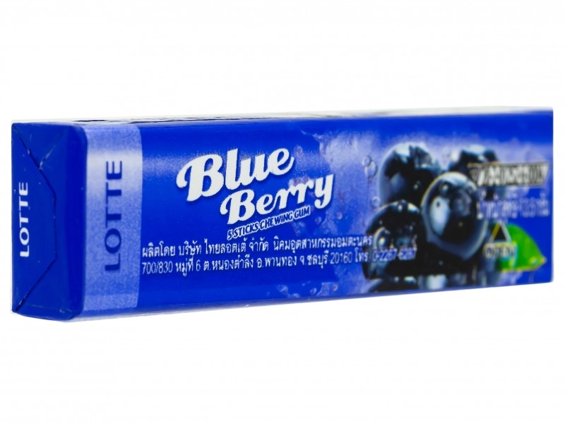 Жевательная резинка LOTTE BLUEBERRY Голубика, 13,5 г