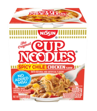 Nissin Cup Noodles Spicy Chile Chicken Лапша остро-пряная с курицей, 64г