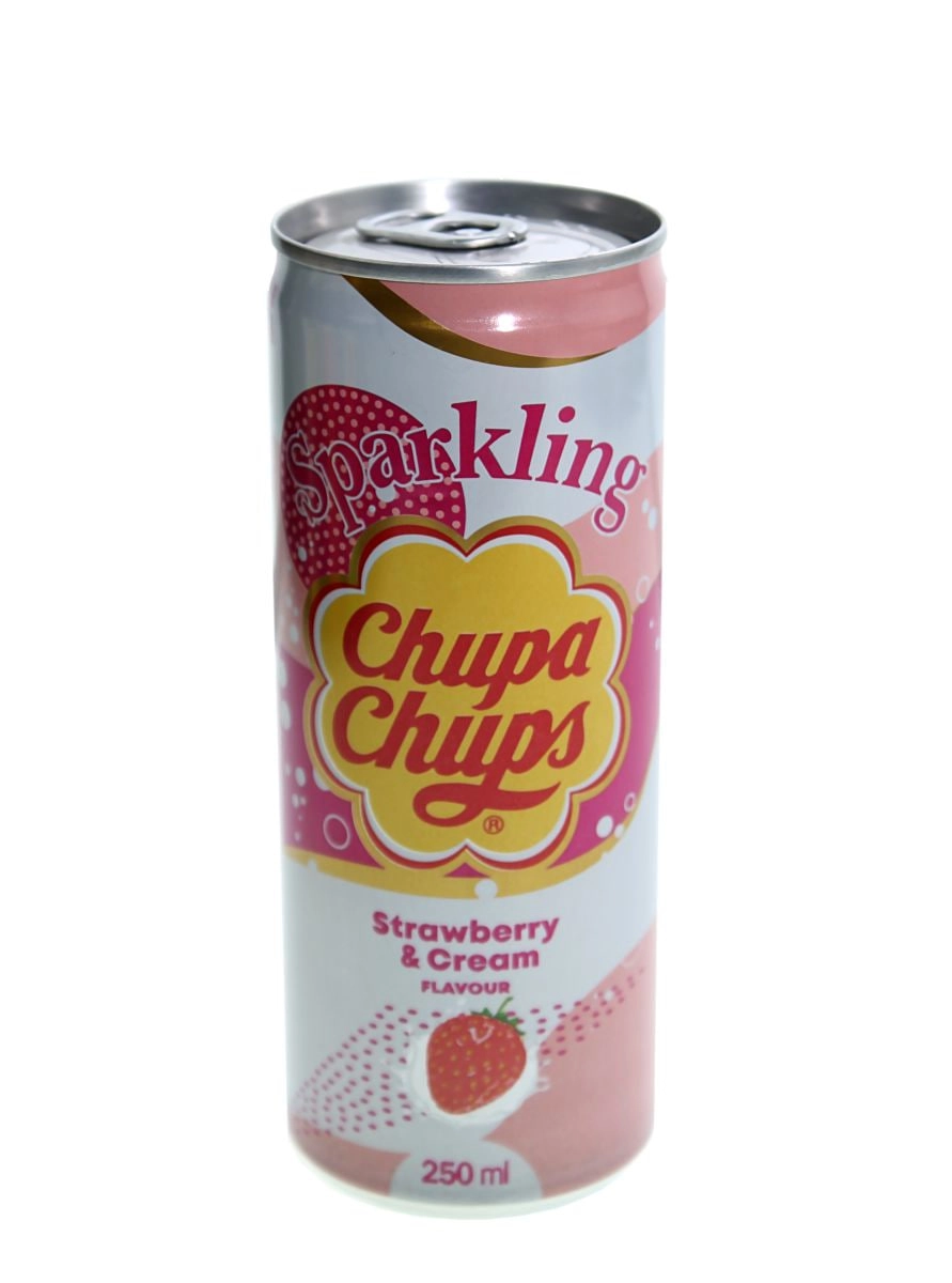 Chupa Chups Strawberry Чупа Чупс Клубника Напиток Сильногазированный, 250мл