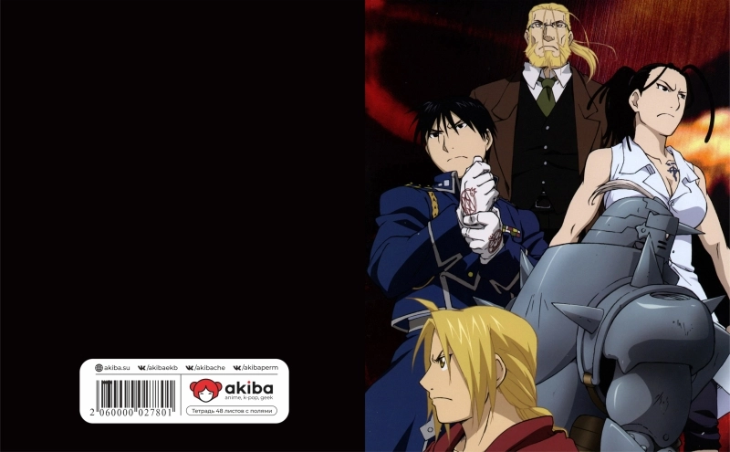 Тетрадь 48 листов в клетку Fullmetal Alchemist [T_FMA_010S]