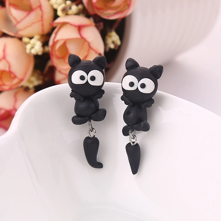 Black Cat Earing Черный Кот Серьги