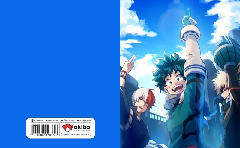 Тетрадь 48 листов в клетку Boku no Hero Academia [T_HeAc_088S]