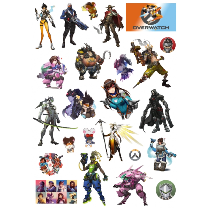 Стикеры S.Shop A4 Overwatch