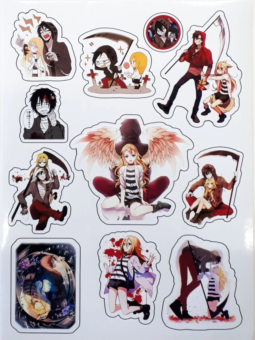 Satsuriku No Tenshi Sticker Ангел Кровопролития  Лист Стикеров