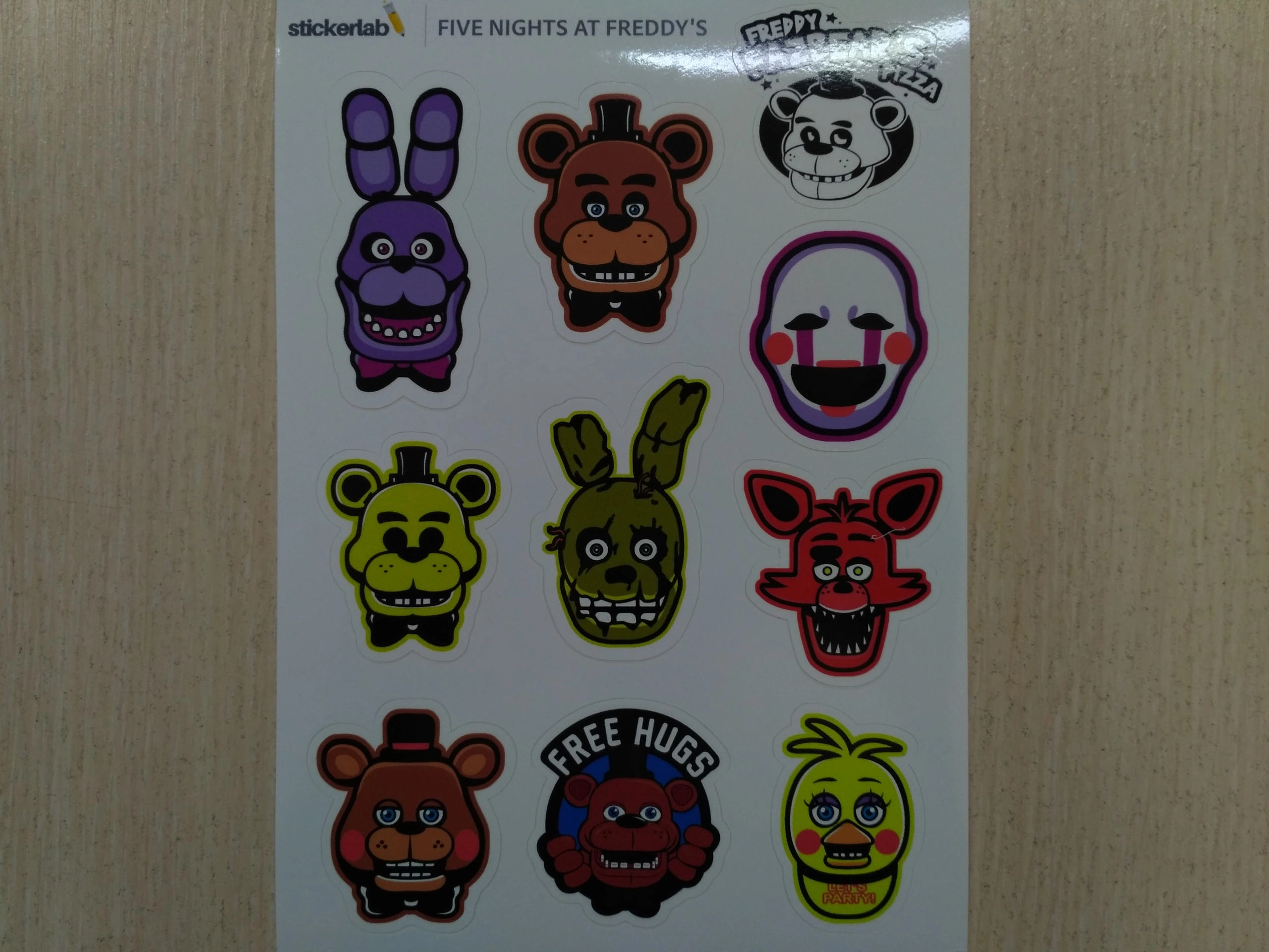 Лист Стикеров Five Nights At Freddy's