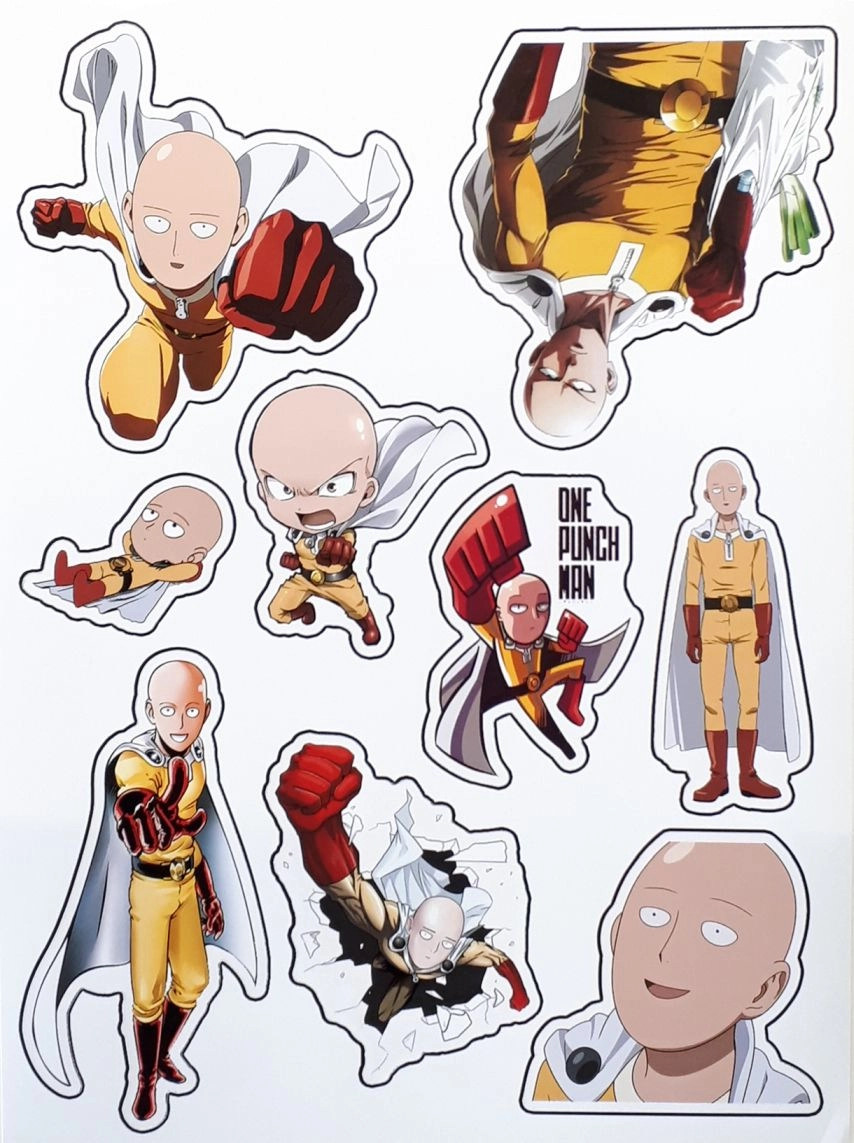 One Punch Man Sticker Ван Панч Мэн Лист Стикеров