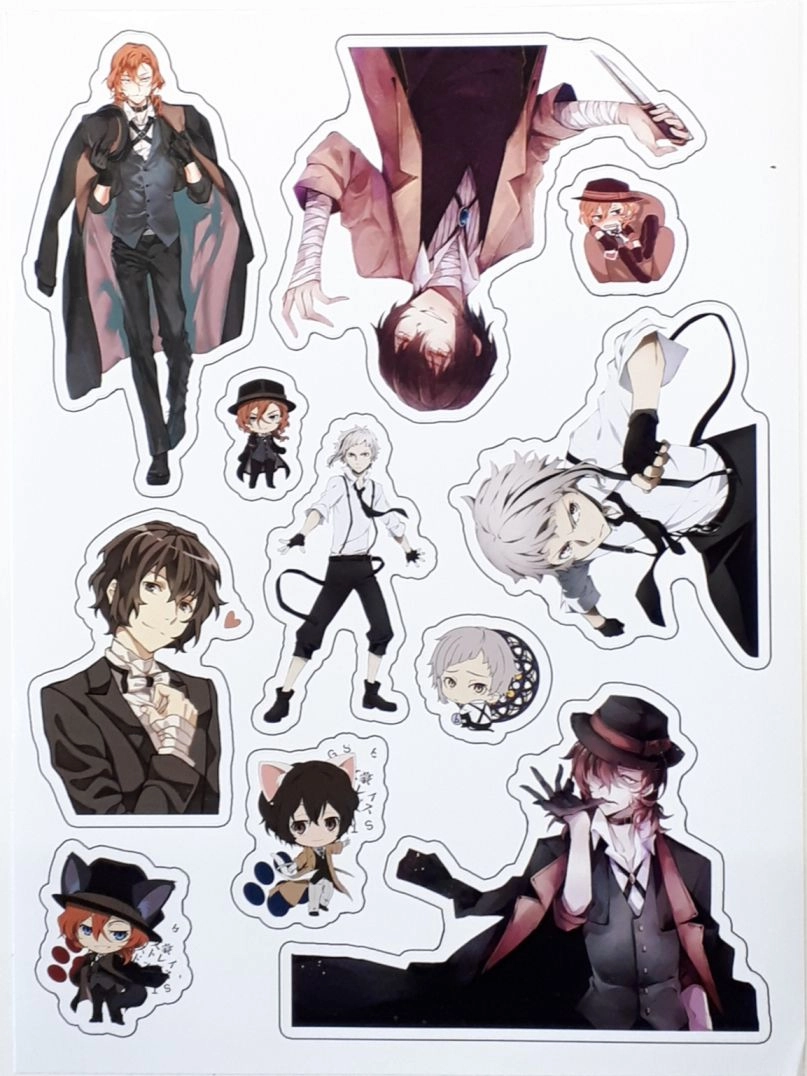 Bungou Stray Dogs Sticker Великий Из Бродячих Псов Лист Стикеров