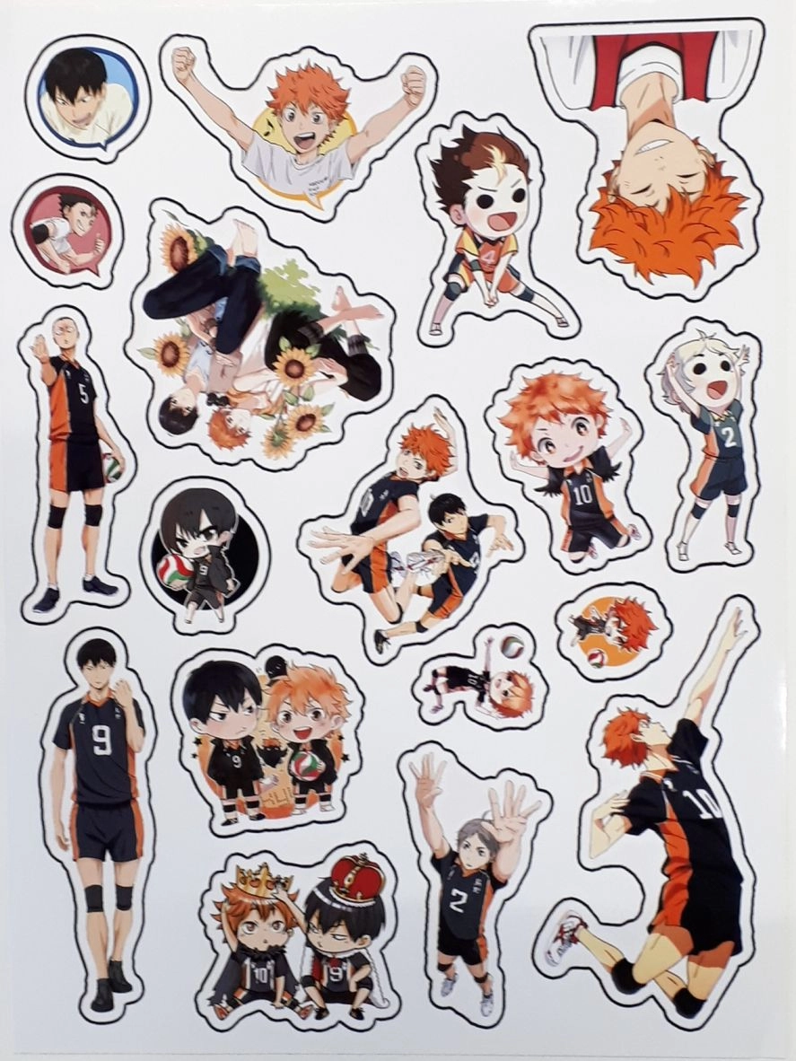 Haikyuu Sticker Волейбол Лист Стикеров