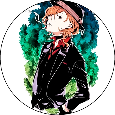 Bungou Stray Dogs Великий из бродячих псов коврик для мыши, круглый 2