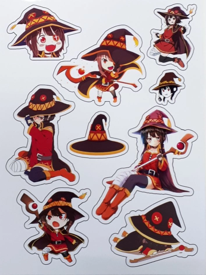 Konosuba Sticker Коносуба Лист Стикеров