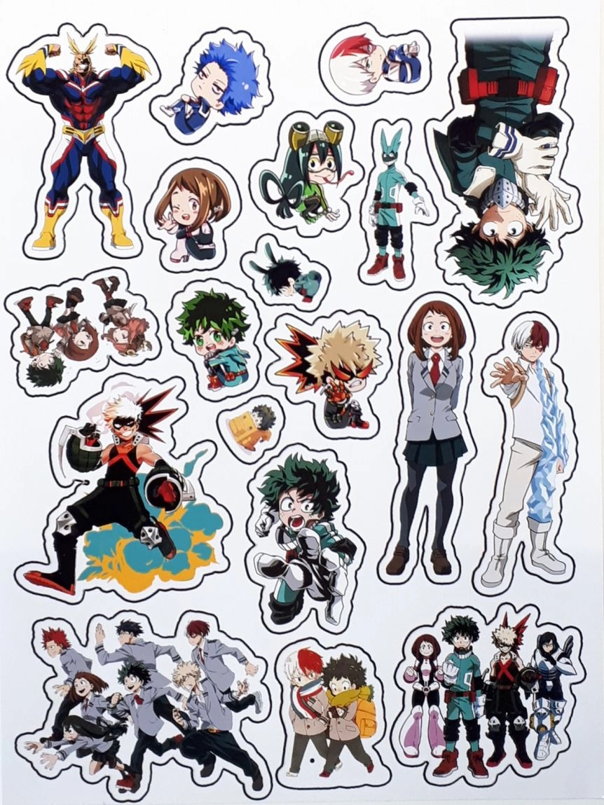 Boku no Hero Academia Sticker C Моя Геройская Академия Лист Стикеров