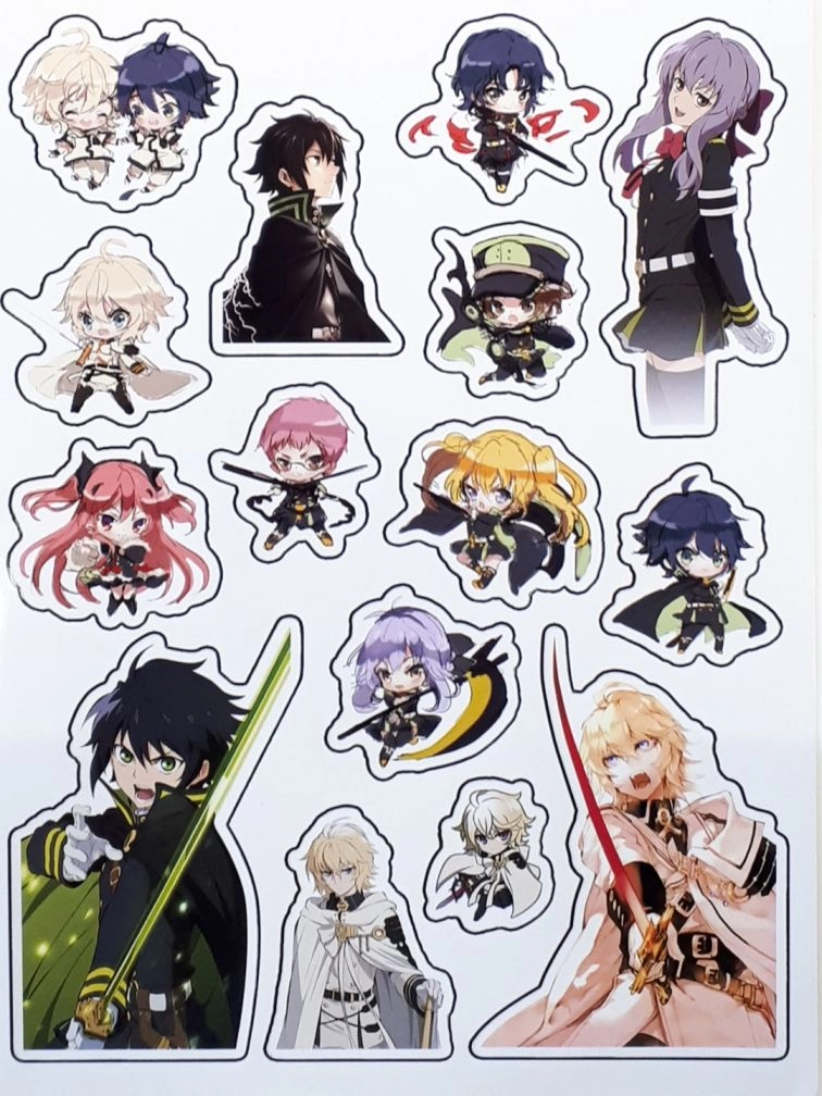 Owari No Seraph Sticker Последний Серафим Лист Стикеров